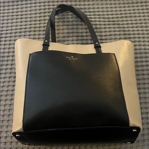 Kate Spade Two-Tone Black and Cream Tote
